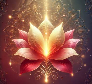 a beautiful flower with a bright yellow and red background