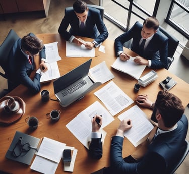 A confident business owner at a desk, ready to assist with D-U-N-S applications.