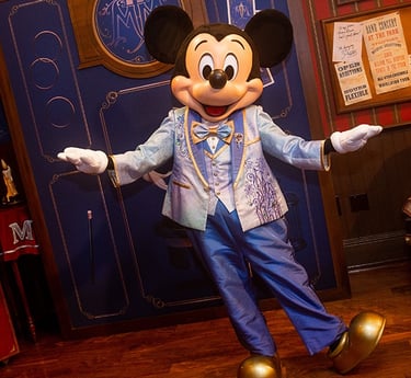 Mickey Mouse pictured inside Disney's Magic Kingdom® Park, at Walt Disney World®.