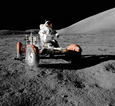 moon vehicle on the moon