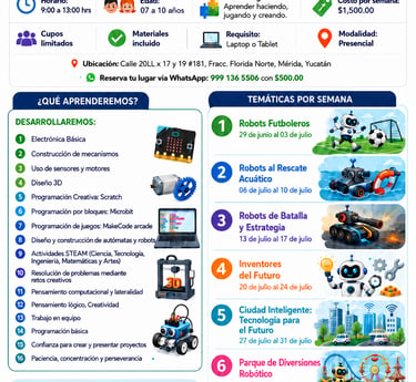 Taller verano 2026 Robotica educativa