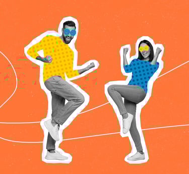 young adults dancing in a dance pose at A Mind Apart theatre company in Sheffield