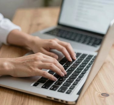 A vibrant office scene showing the Shankar Techx team collaborating over laptops and digital devices.