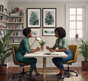 A modern architectural space featuring a ceiling with two elongated skylights allowing natural light to stream in. A sign with bold letters spells out 'TRAVEL IS MY THERAPY' and is prominently displayed across the ceiling. The walls are a smooth off-white with several small, modern wall lights evenly spaced along them. A wooden railing can be seen at the bottom of the image.