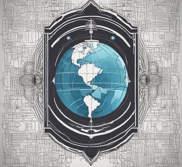 A team collaborating around a laptop, brainstorming digital marketing ideas in a bright, modern office.