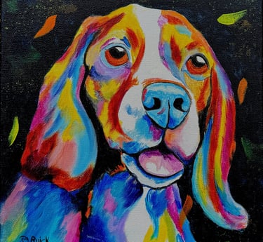 “Shadow” dog painting 