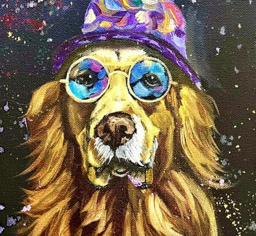 “Sherlock” a dog painting 
