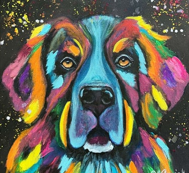 “Simon” a dog painting 