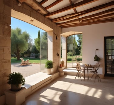 A construction worker reviewing blueprints at a building site.