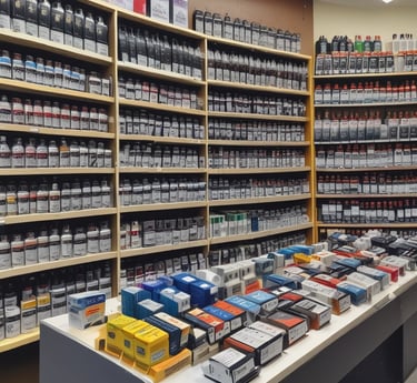 A black cartridge with a colorful label featuring a yellow character and bright design elements, set against a plain white background.