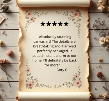 Customer testimonial for masculine city scape wall art from URunique21
