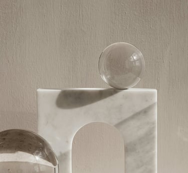 a marble marble slab and ball