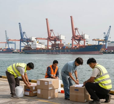 A confident business consultant discussing strategy with clients over a laptop in a bright office.