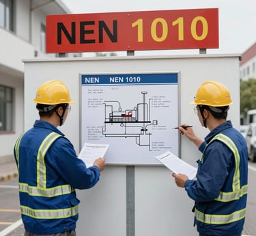 Professional plumber and electrician working together on a modern residential installation in Rotterdam.