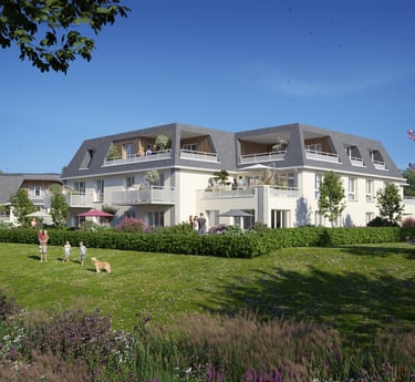 Résidence Canopée avec appartements modernes et jardins privatifs en Normandie