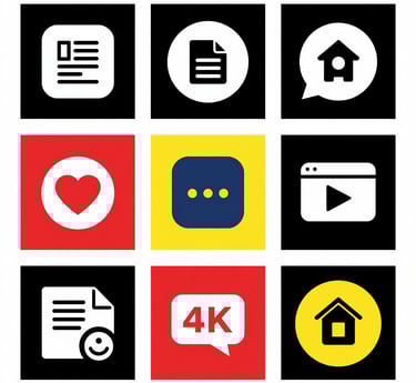 A friendly team collaborating over laptops in a bright, modern office space.