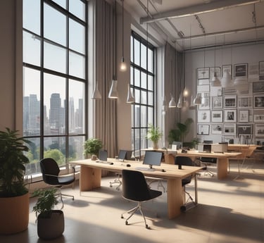 A professional team discussing financial documents in a modern office.