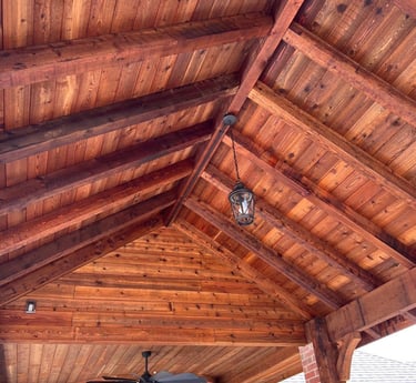 Cedar Patio with Under Light