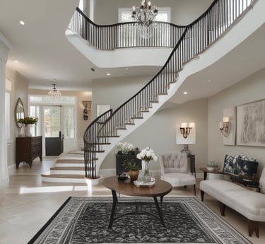 A painter carefully applying a smooth coat of paint on a bright, freshly prepped wall.