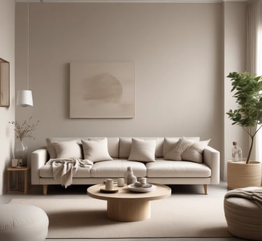 Bright, airy workspace with neutral tones and elegant typography samples reflecting Livana Studio's minimal aesthetic.