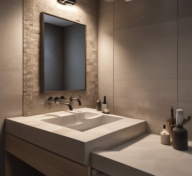 Kriauklė iš akmens masės plytelių