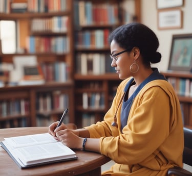 A warm, welcoming legal advisor speaking with a diverse group of rural community members in a cozy, informal setting.