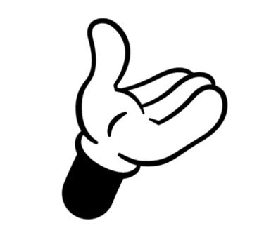 A cartoon open hand