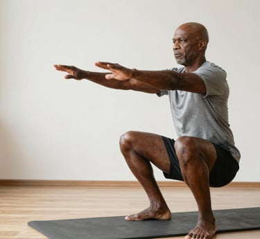 A friendly trainer coaching a client through a workout in a bright, welcoming gym.