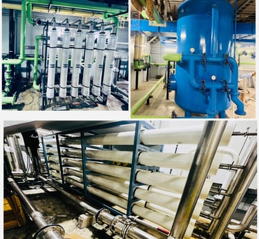 Industrial water treatment solutions for RO plants, cooling towers and boilers