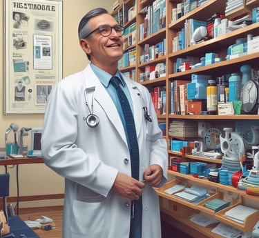 A creative representation of healthcare innovation.