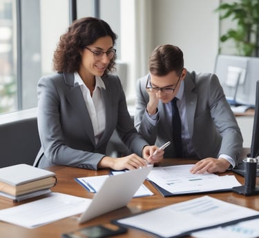 A professional team discussing debt recovery strategies around a conference table.