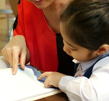 Student being guided