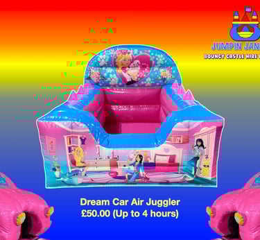 Dream Car Air Juggler Ball Pit - Jumpin Janners - Bouncy Castle Hire Plymouth