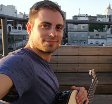 Sunset jam in Montevideo, Uruguay, early 2020