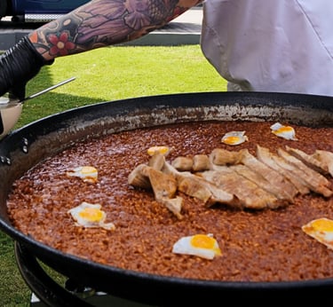 Paella Rollo Privado evento barcelona catering