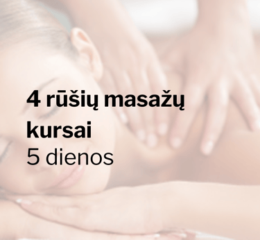 keturių rūšių masažų kursai