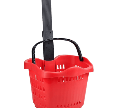 Canasto con ruedas y manillar telescópico