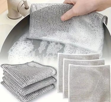 Panos De Limpeza Aço Premium Arear Panela Fogão Toalha Louça Tira Gordura Reutilizável