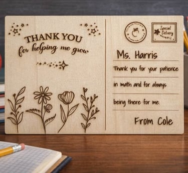 Custom Teacher Appreciation Postcard