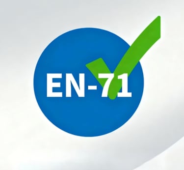 EN-71 compliance icon, symbolizing King Fly's proactive partnership and risk management.