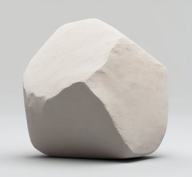 a large rock with a white rock face