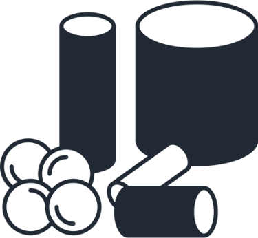 items in different shapes like circle, cylinder in dark with transparent background