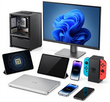 Photo of modern equipment neatly arranged in a well-lit rental showroom.