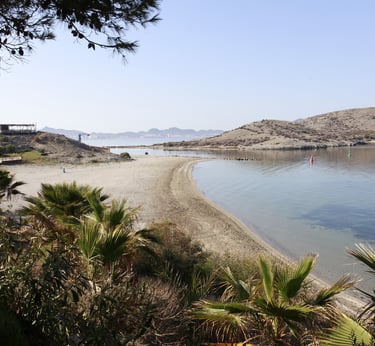 Vistas playa desde zona piscina comunitaria