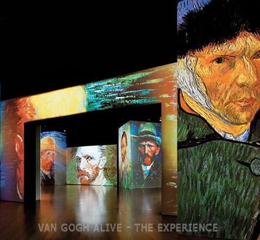 View from the exhibition Van Gogh Alive: The Experience (Megaron Athens)