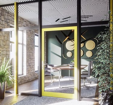 stiklinės pertvaros