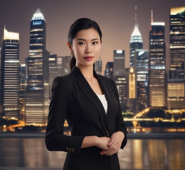 Woman enjoying a peaceful moment outdoors, radiating health and calm.