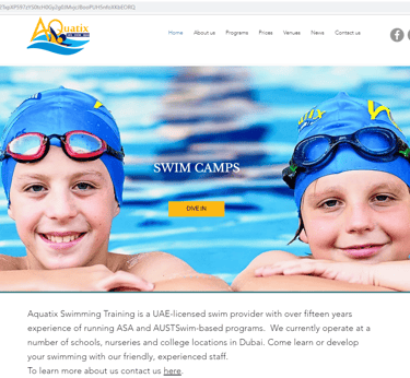 Website Aquatix Dubai