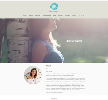 Website The Dancing Birth