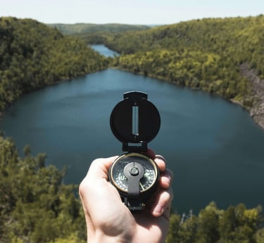 Navigation with compass